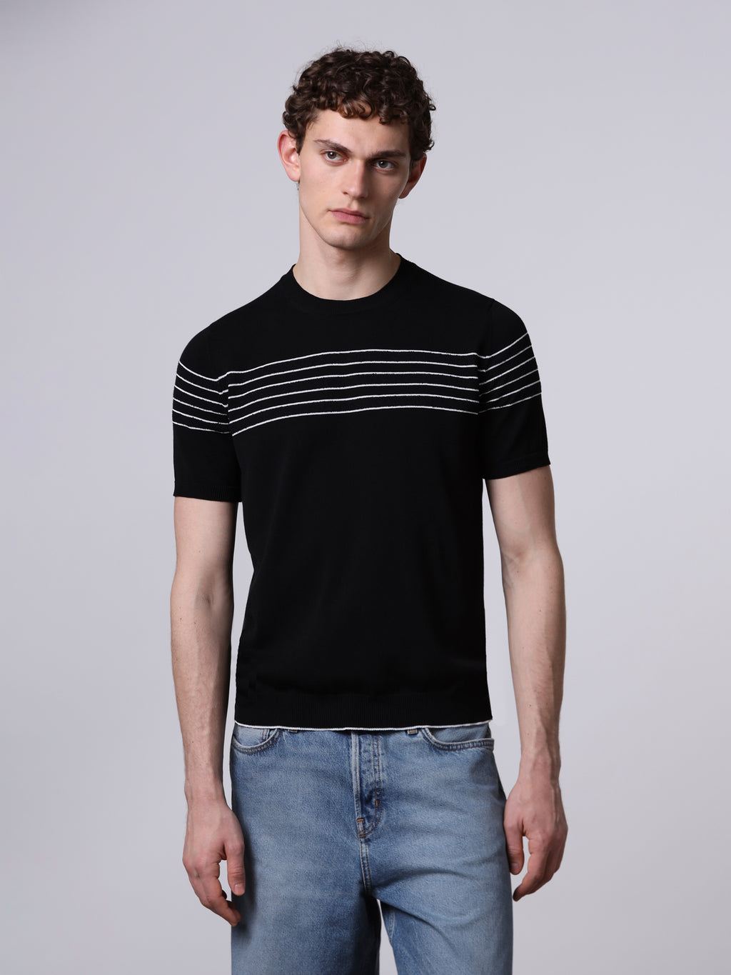 Detail stripe t-shirt