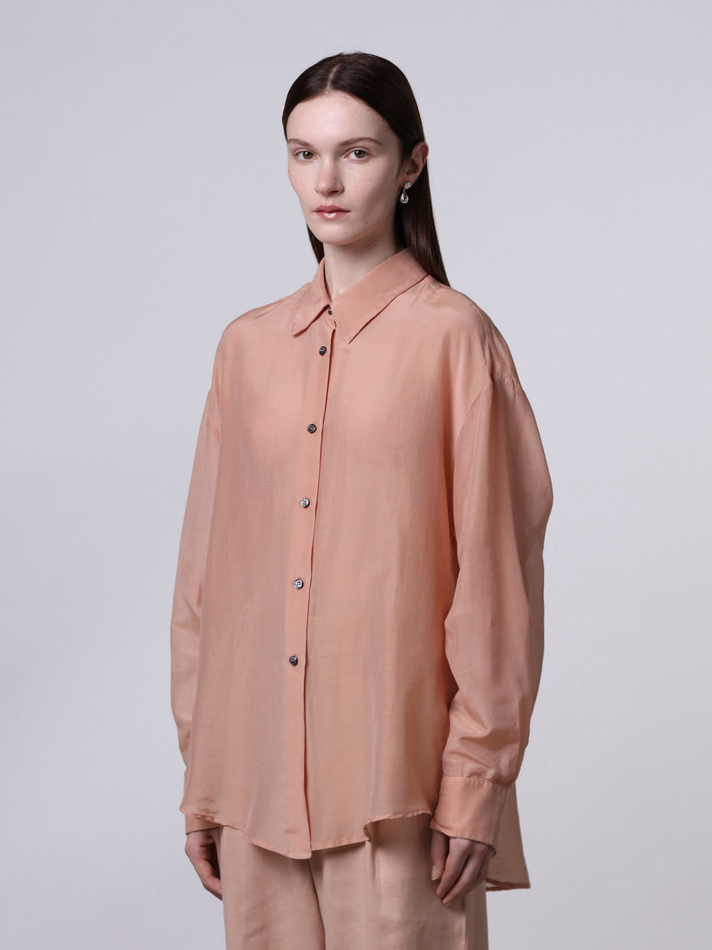 Semi-sheer oversized shirt
