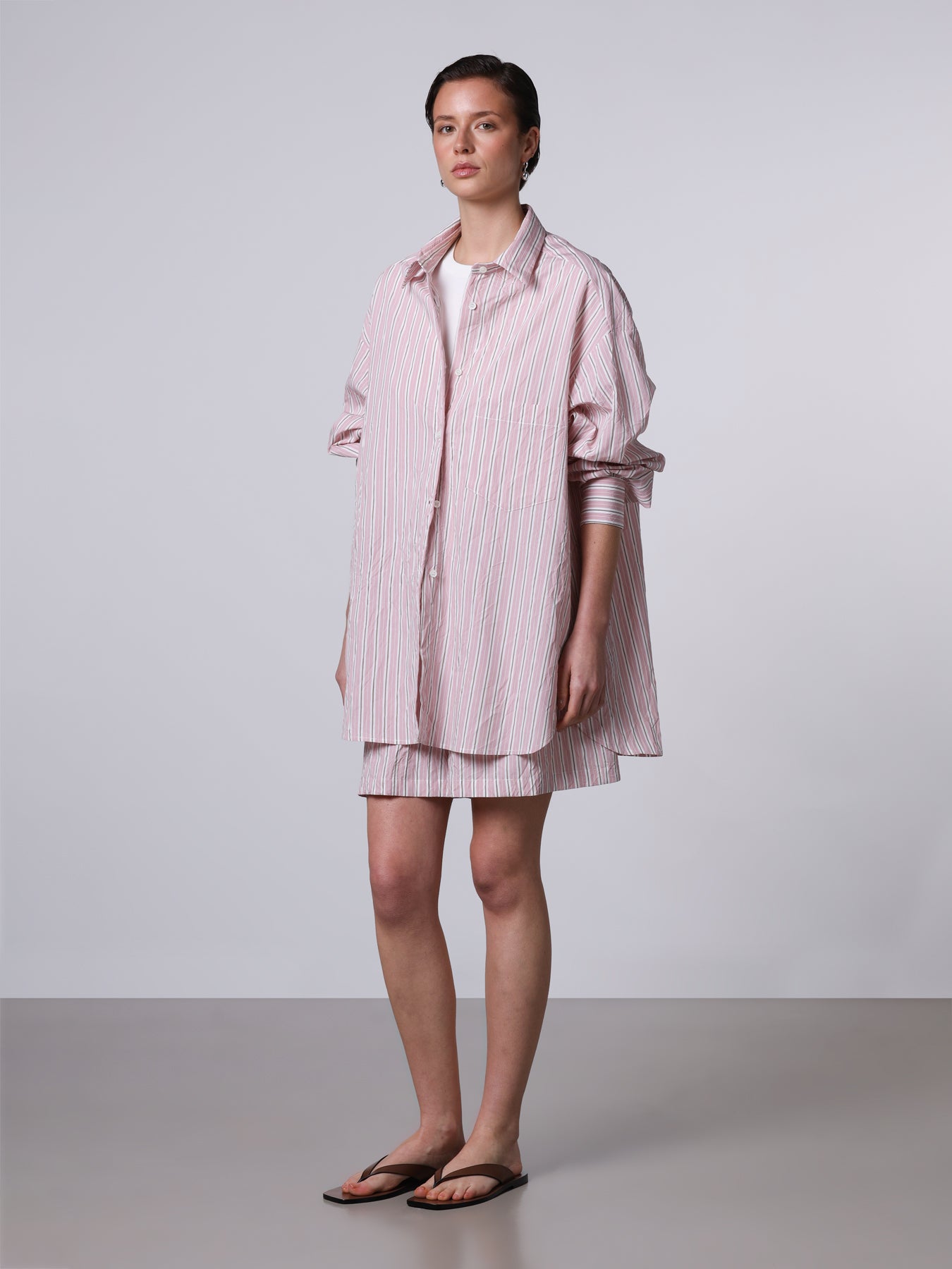 Oversized crinkled shirt