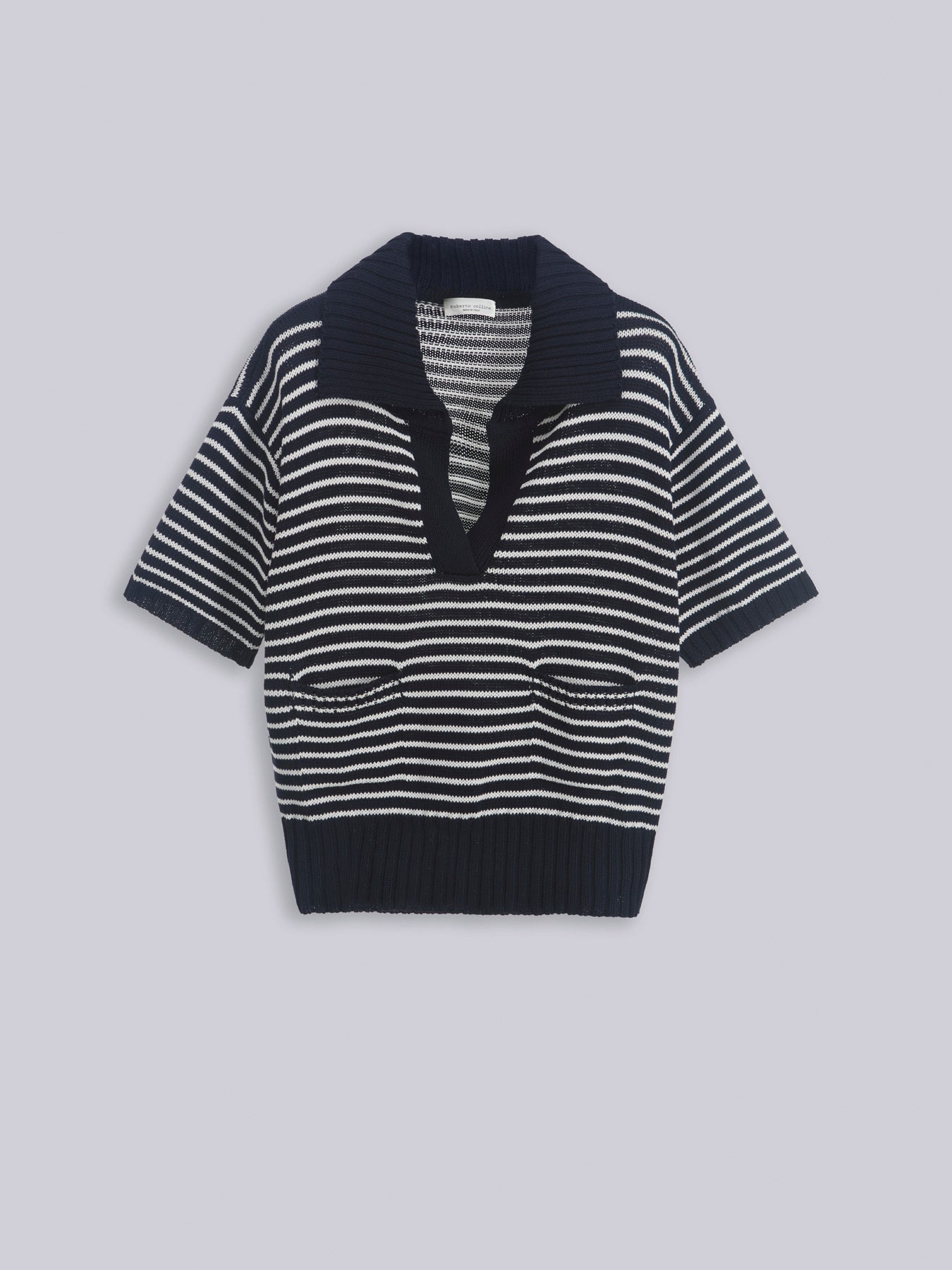 Over striped polo