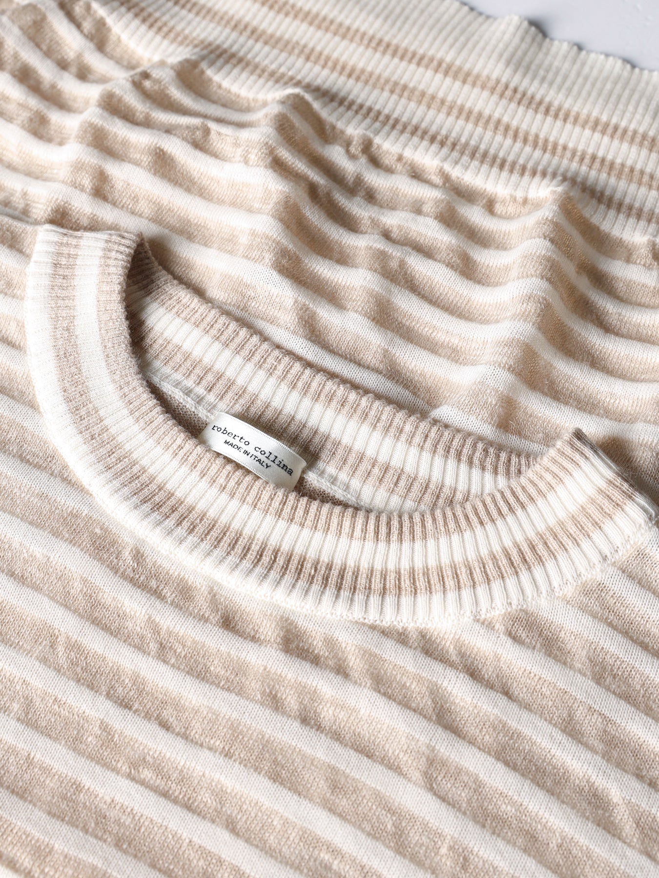 Striped linen t-shirt