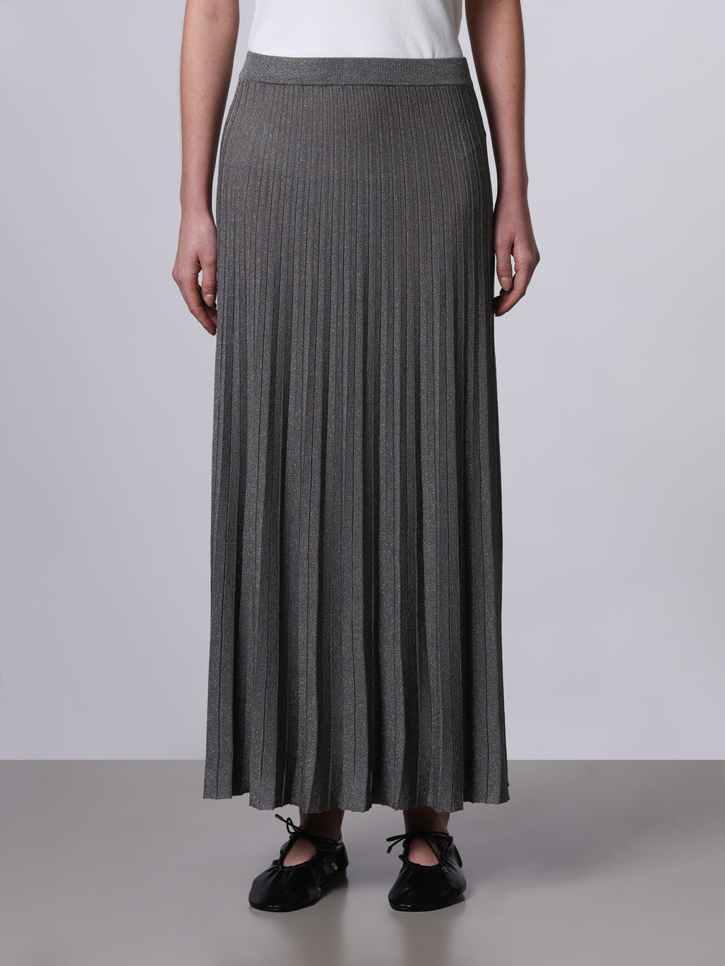 Lurex plissé skirt