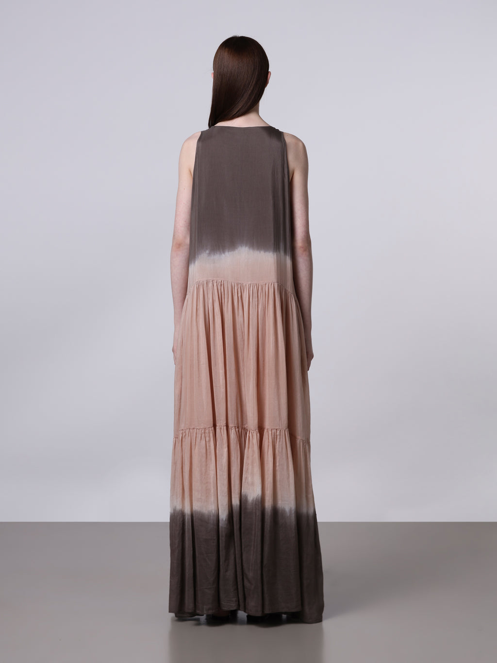 Tie-dye semi-sheer dress