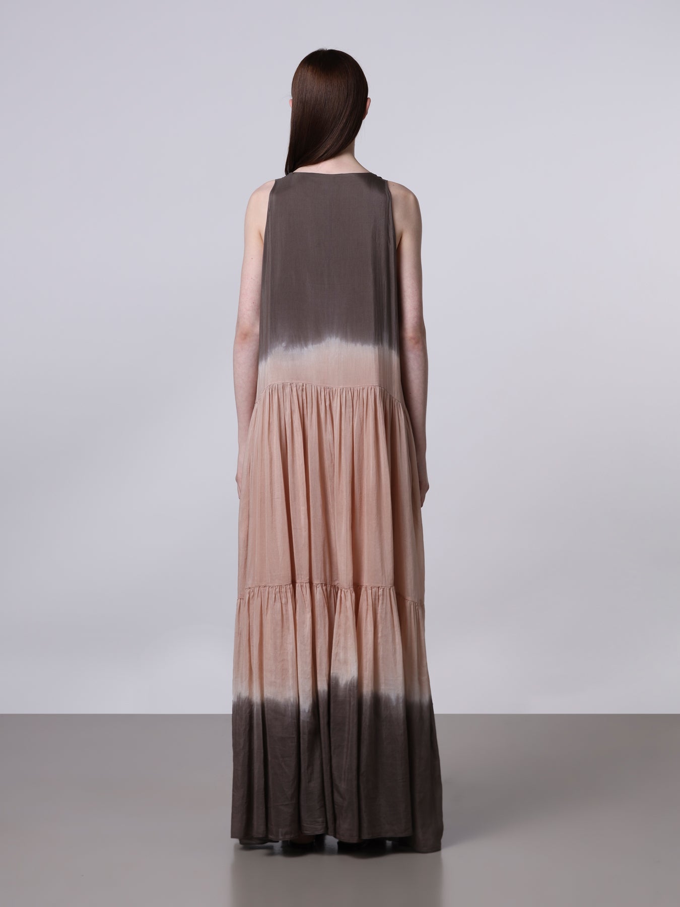 Tie-dye semi-sheer dress