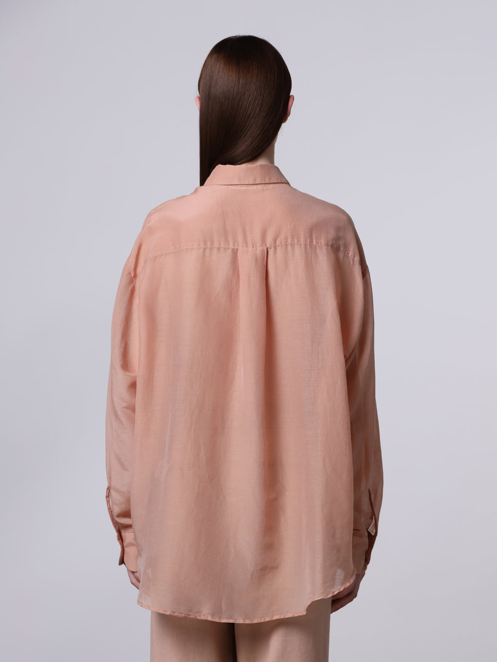 Semi-sheer oversized shirt