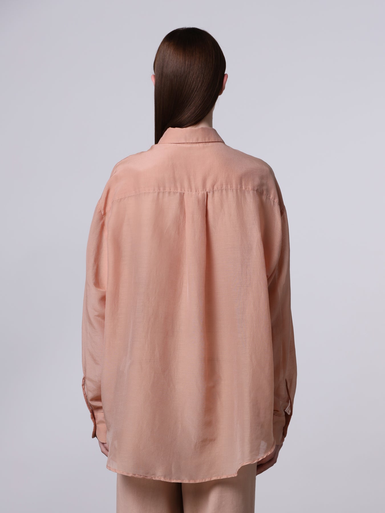 Semi-sheer oversized shirt