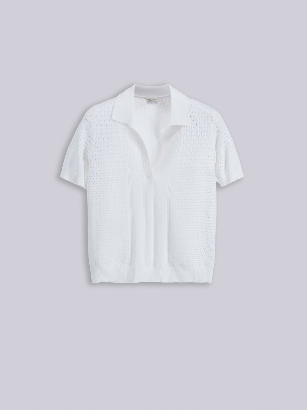 Mixed-stitch polo
