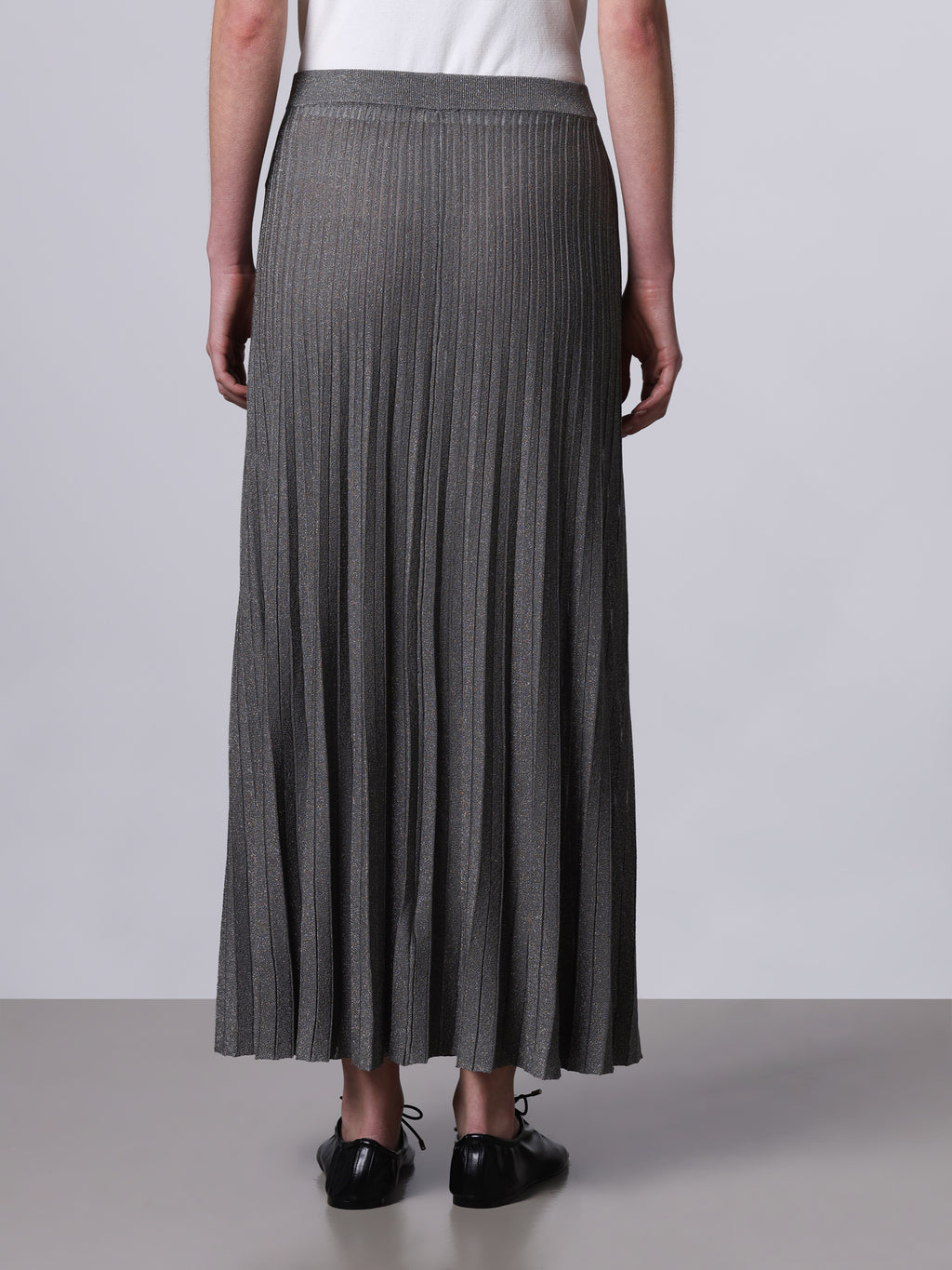 Lurex plissé skirt